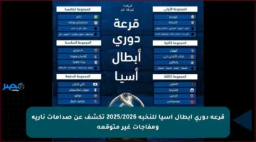 قرعة دوري أبطال آسيا للنخبة 2025/2026 تكشف عن صدامات نارية ومفاجآت غير متوقعة